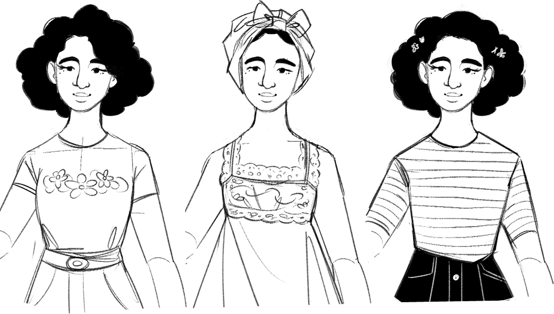 trying to redesign some old ocs 