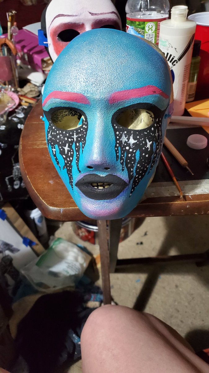PurpleSageWitch's tweet photo. @madeulookupdate I love watching your YouTube videos. I also love making masks. I recently I base them on pictures of awesome makeup. If I were to do one for you based off of your videos, what would you want me to do? (example of one I just finished) https://t.co/HyMPlwVBmV