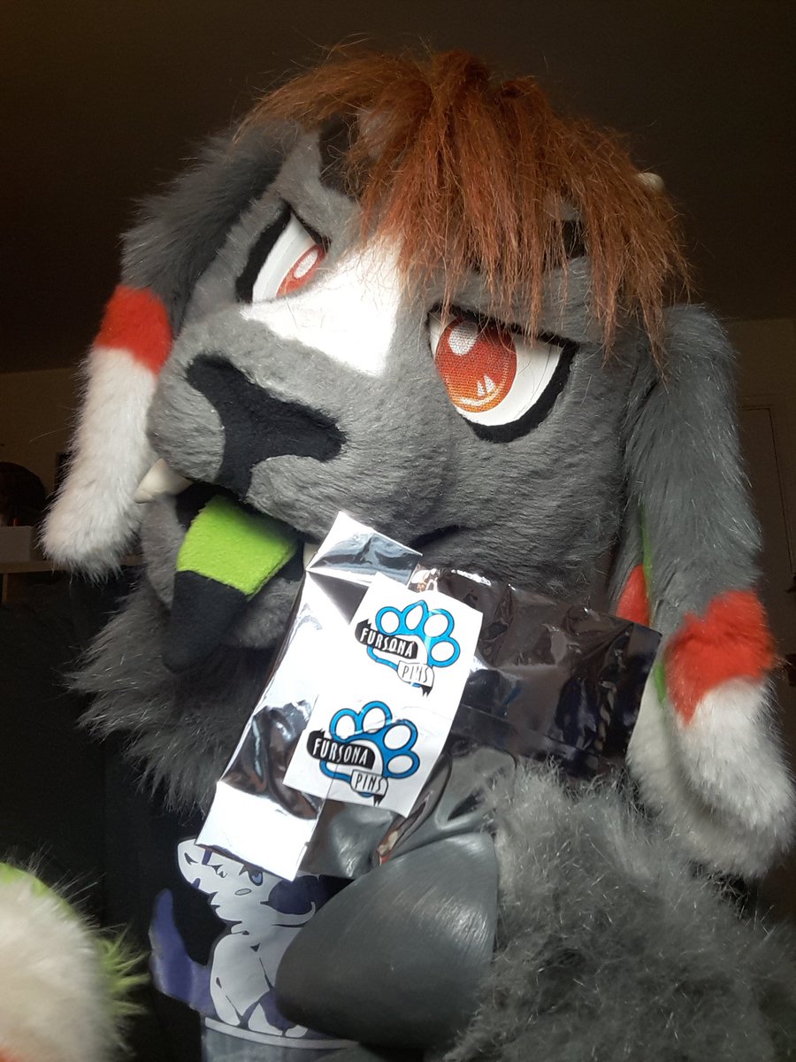 PumpkinGoat's tweet photo. Representing great furry fandom creators today! @FTrashpod who have had me on for a podcast TWICE now! And @FursonaPins sent me a package and you can watch me unbox the goodies on my TikTok! https://t.co/fLlmvtvzQa who's your fave creator? Happy #FursuitFriday ! https://t.co/ZR4neCtrEQ