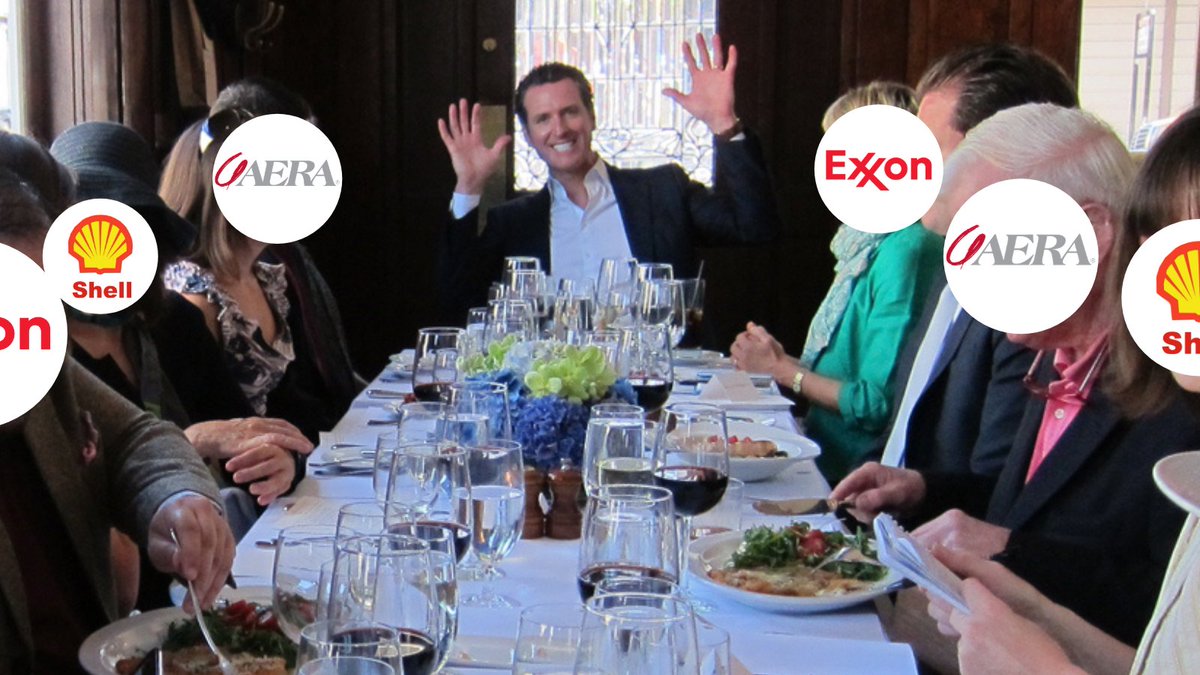greenpeaceusa's tweet image. 40K Californians urge @GavinNewsom to reject #BigOil wishlist while he’s getting cozy with his fossil fuel friends in an unmasked, non-distanced dinner.

@CAGovernor: #InactionIsInjustice—be a climate leader, not a hypocrite. Roll out #SetbacksNow.

nytimes.com/2020/11/18/us/…