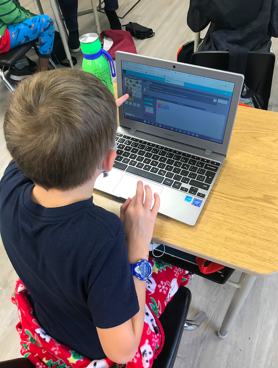 S's loved trying out Minecraft Hour of Code today! They are fast learners and I love learning with them! <a href="/StDanielTBirds/">St Daniel - WCDSB</a> #WCDSBawesome