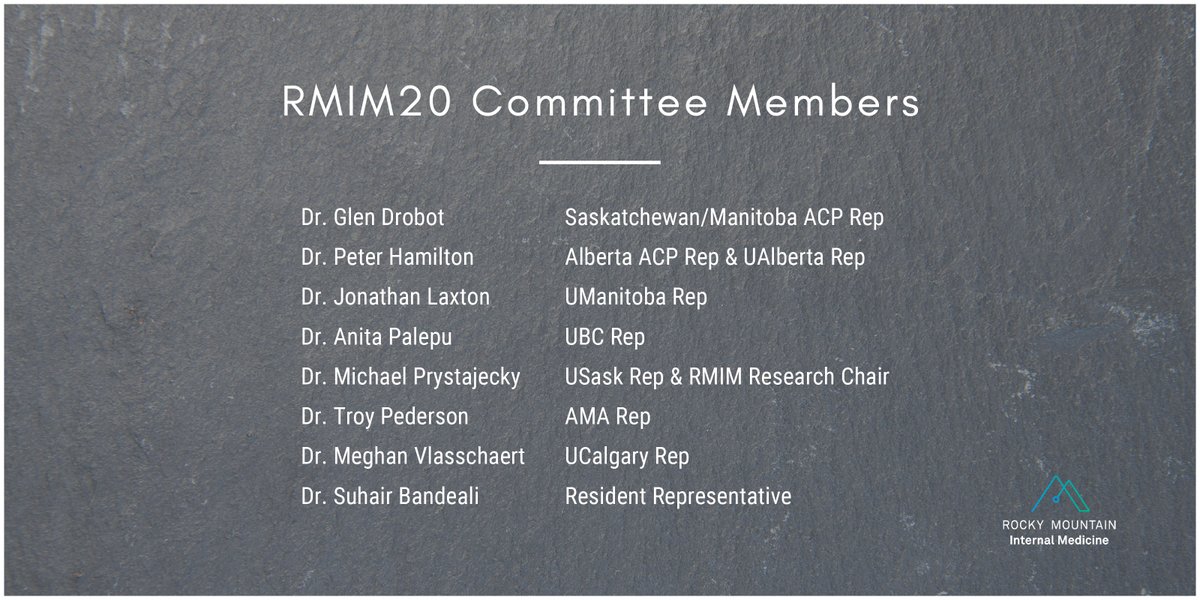 RockyMtnIM's tweet photo. We would like to take this opportunity to thank our incredible committee members. #RMIM20 would not have been possible without their support. #MedEd #MedTwitter https://t.co/Hgwl0l3kGQ