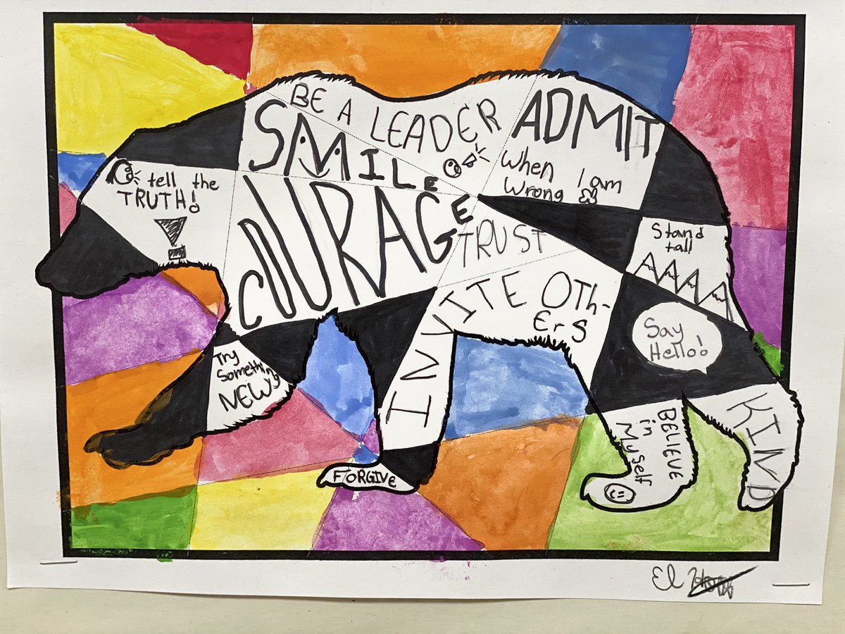 KyshaKosik's tweet photo. November brings the teachings of the Bear! Students brainstormed many ways they can face life with their inner courage 🐻 #indigenoused #maskwa #sohkitehewin https://t.co/wxRVuK6FPN