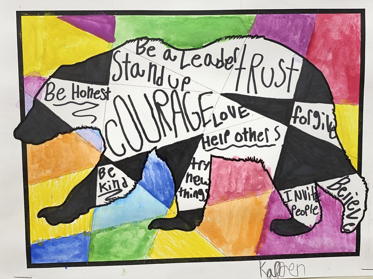 KyshaKosik's tweet photo. November brings the teachings of the Bear! Students brainstormed many ways they can face life with their inner courage 🐻 #indigenoused #maskwa #sohkitehewin https://t.co/wxRVuK6FPN