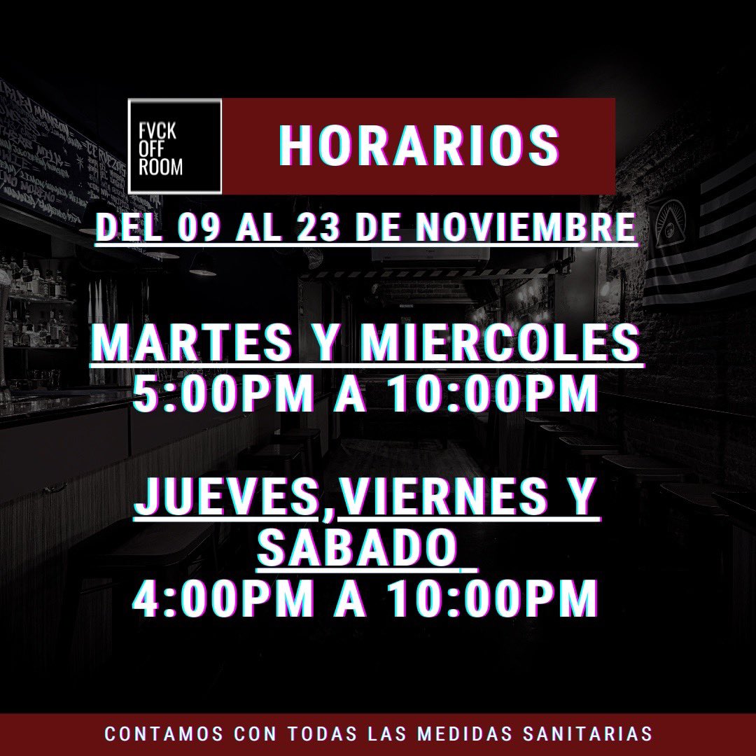 Horarios Actualizados #fuckoffroom