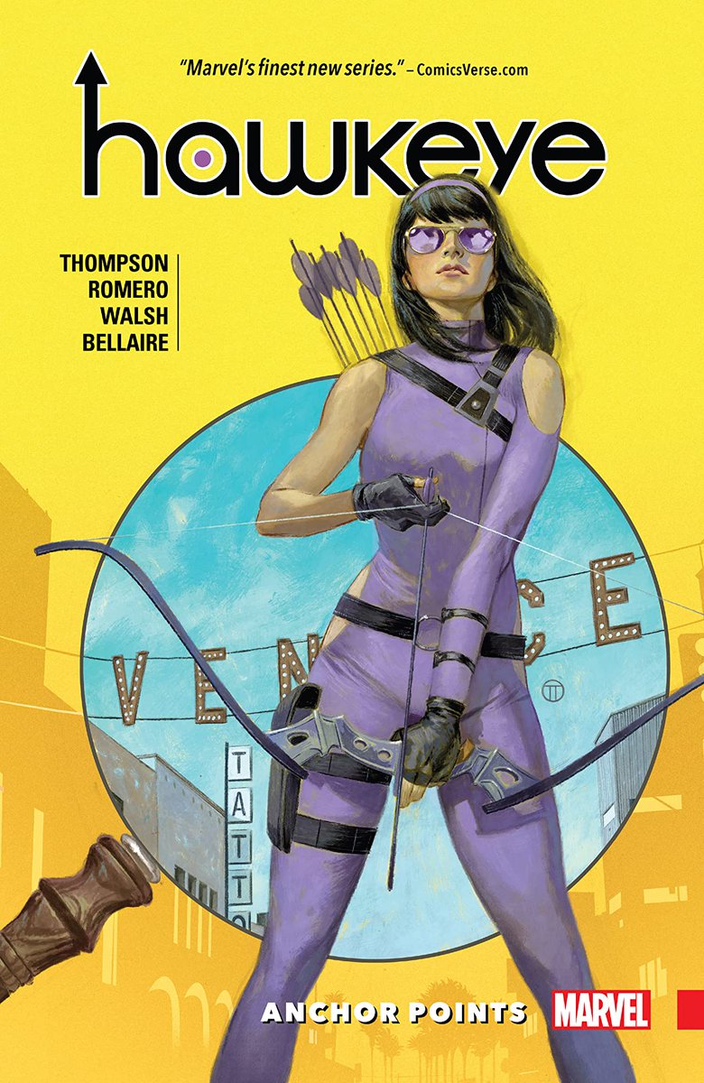 HAWKEYE: KATE BISHOP (3 volumes)by  @79SemiFinalist,  @Leo__Romero, Jordie Bellaire,  @JoeSabino The best Hawkeye! No previous knowledge needed, but Matt Fraction's Hawkeye is also super cool! Girl power! No super powers! Being a superhero / detective! So much trouble!