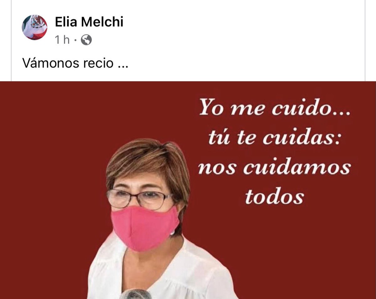espejohernandez's tweet photo. Agradezco el exhorto de nuestra amiga @EliaMelchiReyes ante la pandemia. Sí al cubrebocas. Nuestra salud depende de todos. Haz retweet.

@JaimeHumbertoPB 
@DiputadosMorena 
@MorenaSenadores 
#EnVeracruz #Somos4T 
#SomosObradoristas 
#ConElPuebloTodoSinElPuebloNada #RedAMLO https://t.co/EkJphGH2Pa