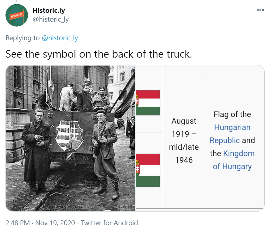 3) That coat of arms is in fact based on that of Lajos Kossuth, national hero of Hungary and leader of the Revolution of 1848-49. That's why the 1956 Revolutionaries chose it: to draw a parallel between the two revolutions. It's an explicitly *democratic* symbol in Hungary.