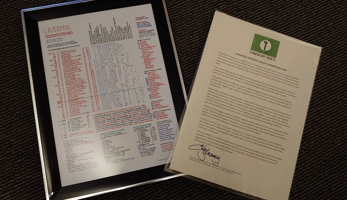 ephanie13's tweet photo. Thank you @CliveTyldesley and @CommentaryChart a fab birthday gift for Dad and an @LFC gift he didn't already have 😂 #CommentaryChart #YNWA #Champions https://t.co/8LyYn9CX4l