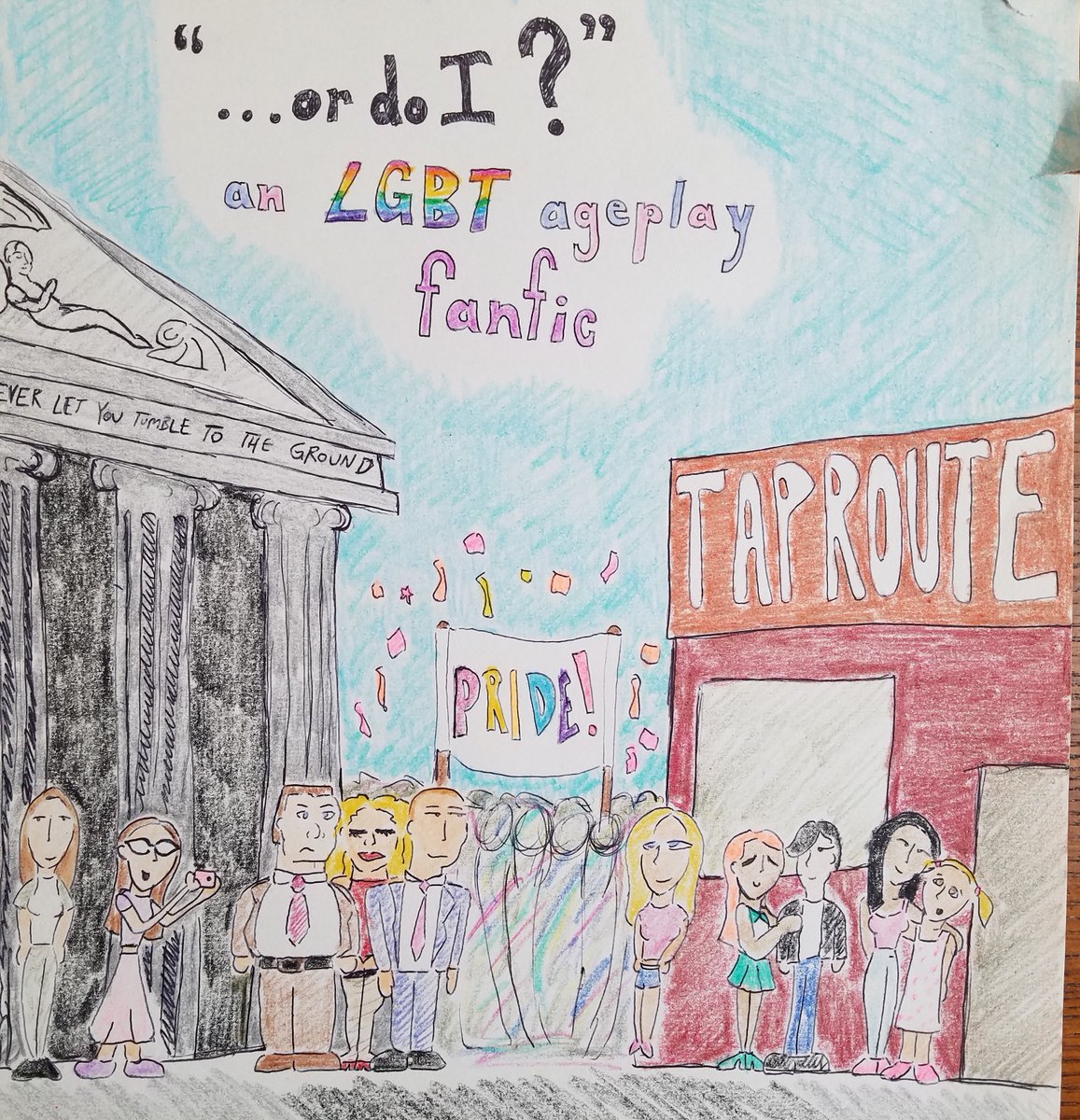 Here is my story "... or do I?" (2014-2015)This story follows Woolover, a 45-year-old businessman & drag queen, and his 23-year-old lover, Gracie Greymouse, as they navigate living together and waiting for marriage equality to become the law of the land. https://sissykiss.com/story/-completed/?view_post=203629