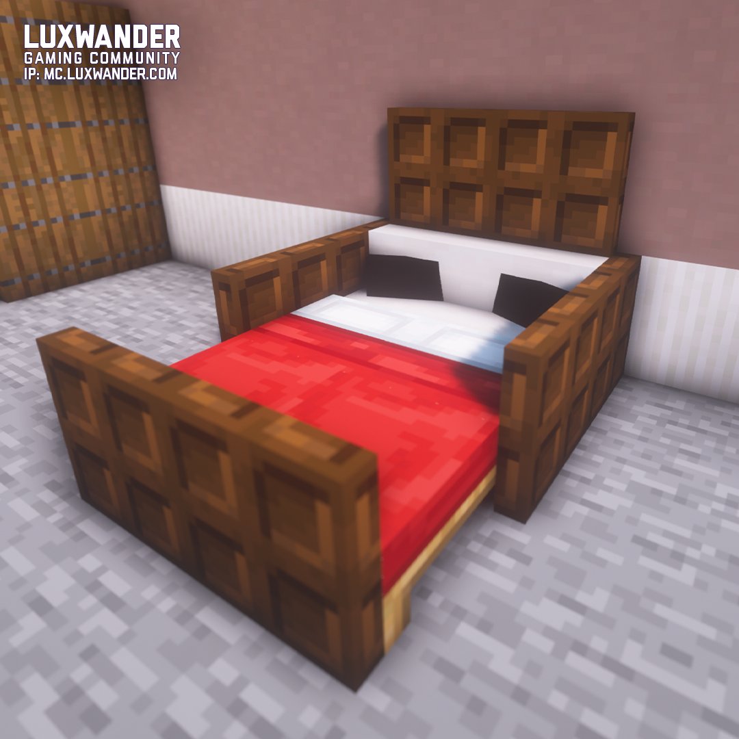 Luxwander's tweet photo. Creative bed styles for your house!⁠⠀
👉Follow us for more tutorials or visit /warp LuxTutorials on Majestic to view these tutorials in real-time! 👈
*
*
Join today! Like, Retweet, &amp; Share :)
 #Minecraft #MinecraftManhunt #MinecraftIsDiversity #MinecraftMonday #Luxwander https://t.co/f2Qlht6Esv