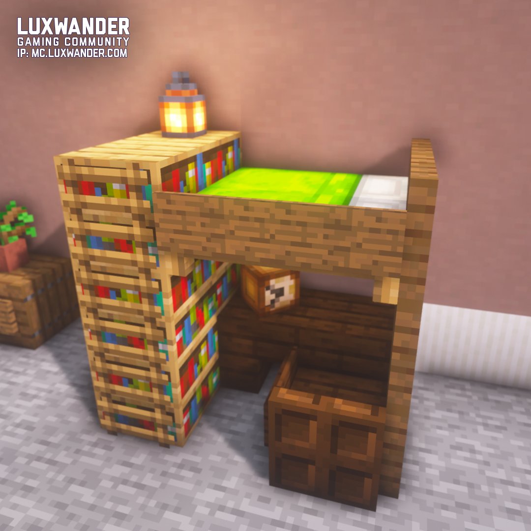 Luxwander's tweet photo. Creative bed styles for your house!⁠⠀
👉Follow us for more tutorials or visit /warp LuxTutorials on Majestic to view these tutorials in real-time! 👈
*
*
Join today! Like, Retweet, &amp; Share :)
 #Minecraft #MinecraftManhunt #MinecraftIsDiversity #MinecraftMonday #Luxwander https://t.co/f2Qlht6Esv