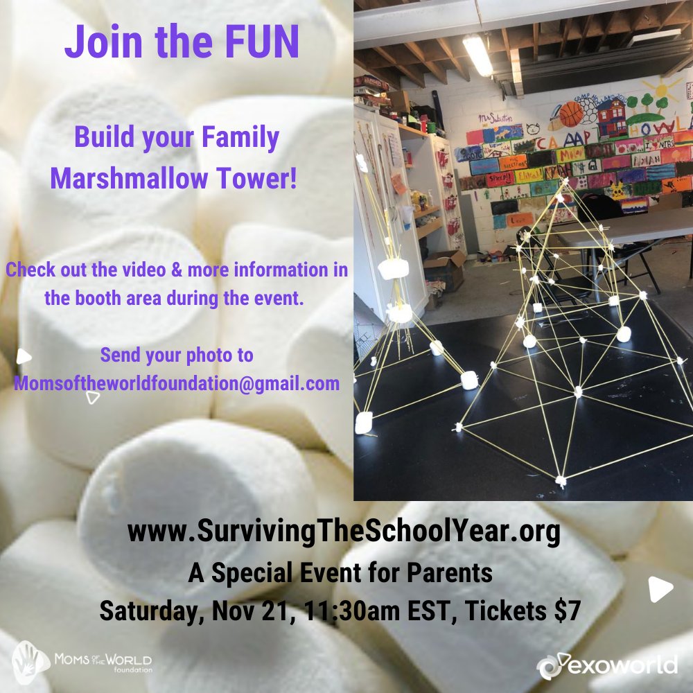 salimismail's tweet photo. Buy some spaghetti &amp; marshmallows for a FUN team building activity with your family. Snap a picture of your marshmallow tower &amp; email it to us. Be sure to visit the Marshmallow booth on Sat, Nov 21st. $7 USD https://t.co/ZndveeWmK4 #openexo #team #event #community #exoworld #stsy https://t.co/S9Gvx2TJ23