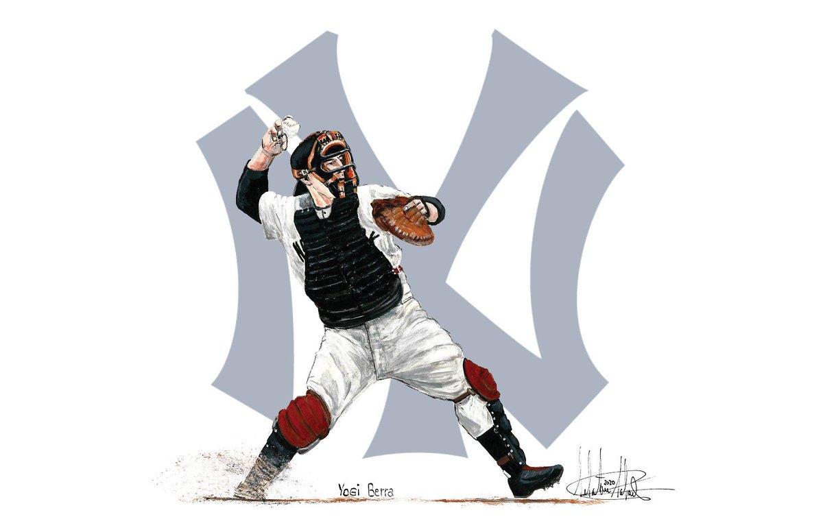 bubba58272424's tweet image. Remembering the legendary Yogi Berra! Enjoy my art!