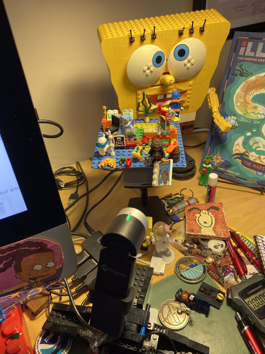 deepseadawn's tweet photo. @mapsOverlord your Batman is part of the Lego #GIS lab ☺️ (rear right), the lab originated by @cartonaut #LegoZoomHack https://t.co/WQmtBmmiT8
