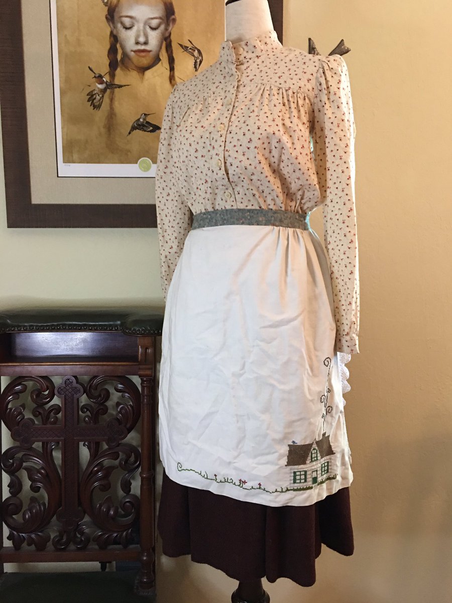 And my favorite and most expensive item: The house apron. Did you know it’s actually a pillowcase? The side with the lace is the case opening. It’s hand embroidered. And is the sweetest thing ever! +