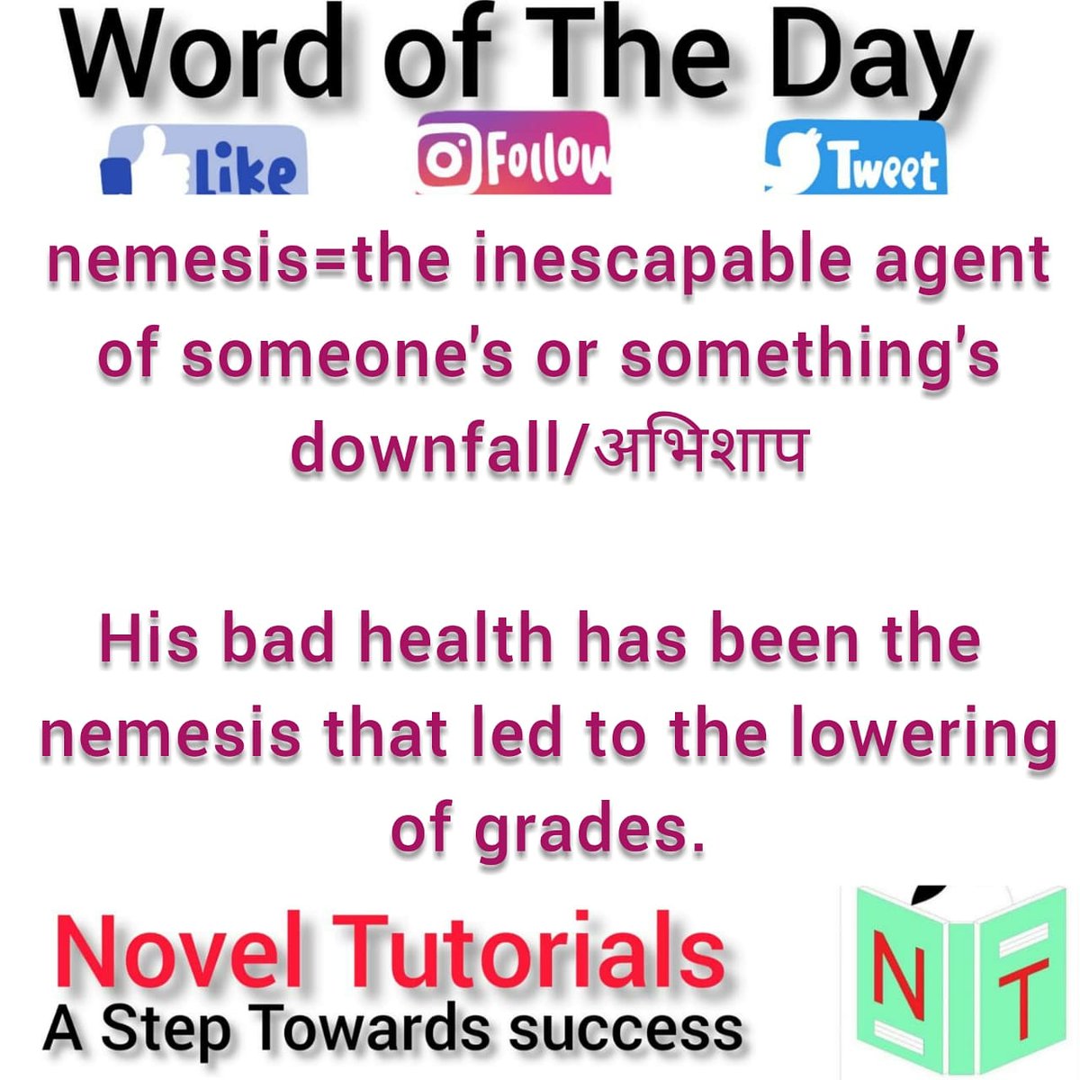NovelTutorials's tweet image. newwordeveryday #FunWithLanguage #education #LanguageExpert #dailylearning #knowledge #GoOnline #funfacts #BrainTonic #EasyEnglish #OneWordDaily #meanings #NewWords #synonyms #GeneralEnglish #MagicOfWords #SentenceBuilding #UseNewWords #HindiMeaning #LoveEnglish #StudyEnglish