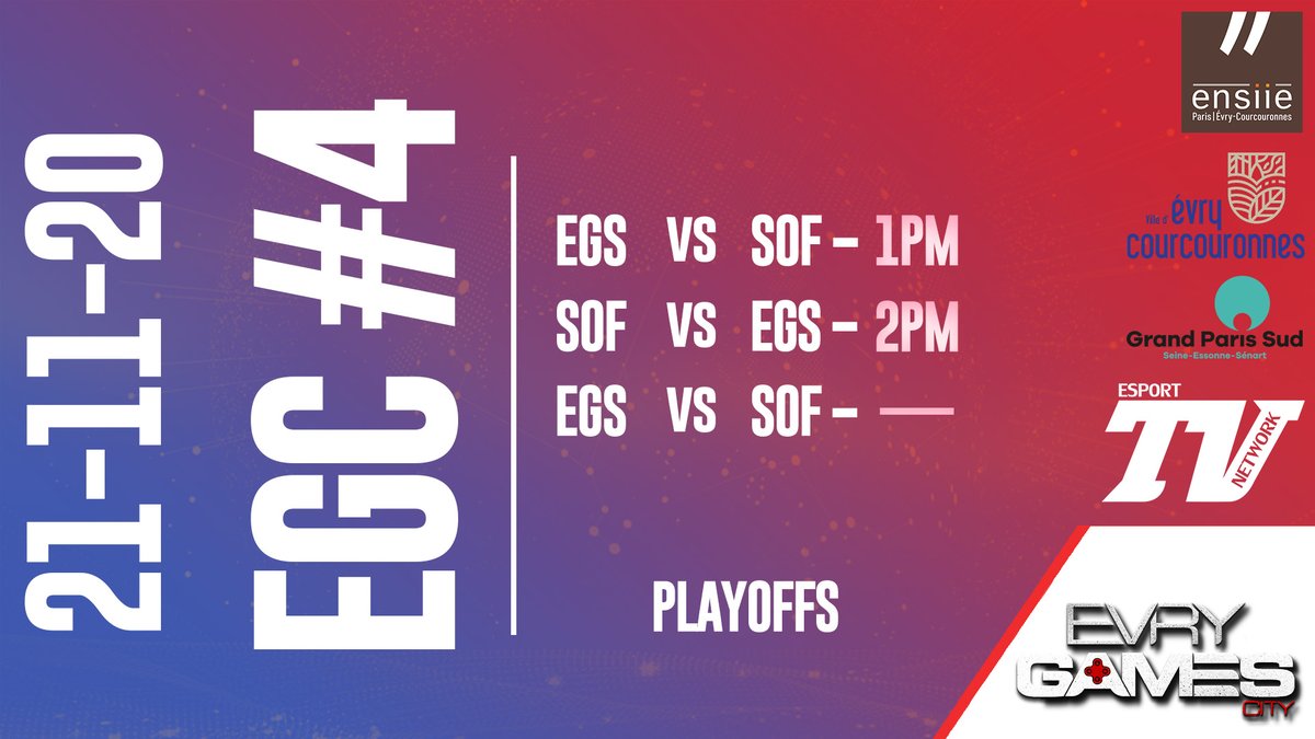eSportTVN's tweet photo. ⚠️ Deuxième 1/4 de la journée @EvryGamesCity #4 avec #EGCSlayers & @SoireOff qui s'affrontent dans quelques secondes !
Le live c'est là ▶️ https://t.co/c180aRJQd0
🎙️ Avec @Call_me_majin & @Azure_Astral au cast ! Suivi de @Norojo_lol & @DoyleRhen ! #etvn #egc4 https://t.co/KnIhSpLRNk