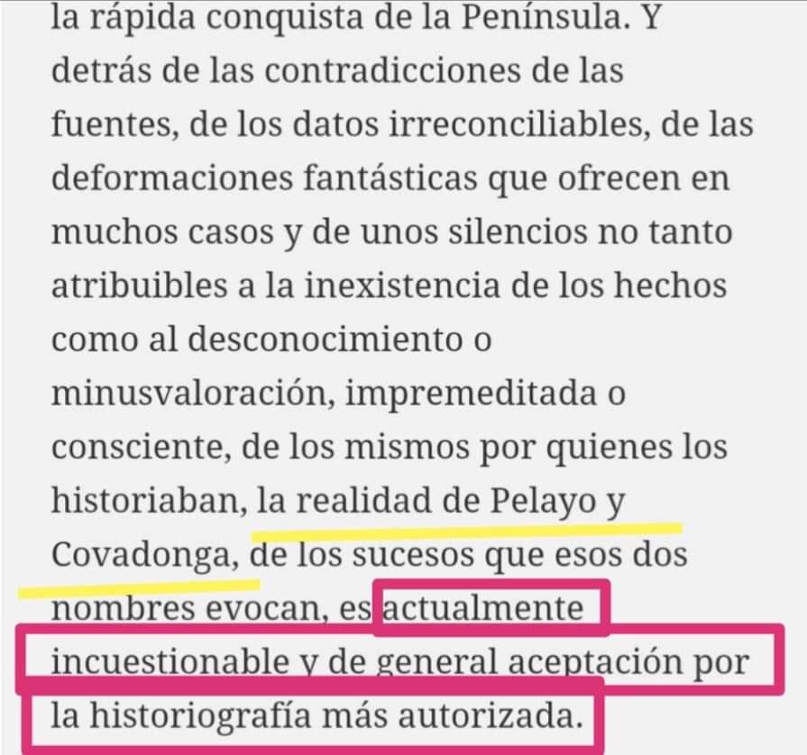 ⛔ BULO de <a href="/el_pais/">EL PAÍS</a>. "Los historiadores aseguran que la batalla de Covadonga nunca existió".

❌ FALSO: La RAH reconoce su existencia, "creándose allí el primer núcleo independiente del poder musulmán", y descarta la corriente posterior a Sánchez Albornoz.