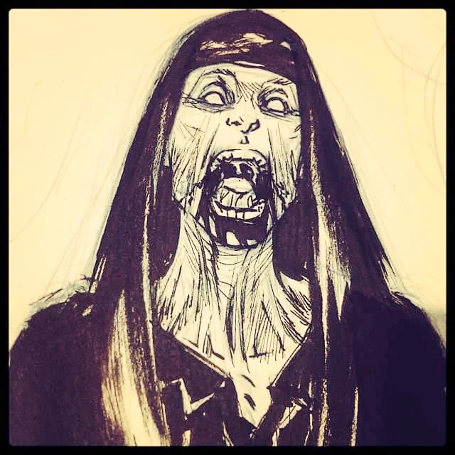 #FlashbackFriday possessed Nun 2014, this was just a random sketch- nothing to do with the movie The Nun. 