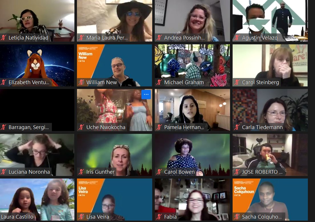 INTA's tweet image. The #INTA2020 Grand Finale DJ party has so many of our registrants dancing with each other at home!