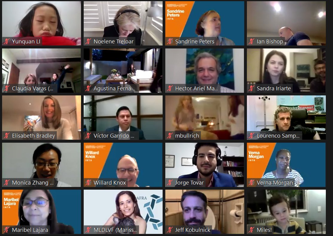 INTA's tweet image. The #INTA2020 Grand Finale DJ party has so many of our registrants dancing with each other at home!