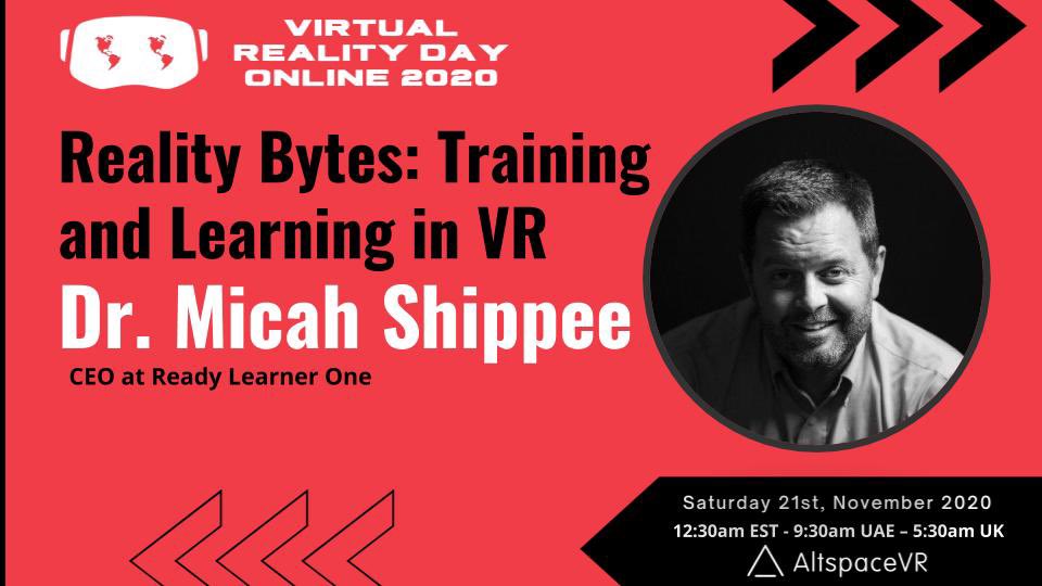 It’s appropriate to be excited... Just 4.5 hours from now! Join me tomorrow in <a href="/AltspaceVR/">AltspaceVR</a> for "#RealityBytes: Training &amp; Learning in VR"

Part of #24HoursVR... check out the full schedule: virtualrealityday.org/24hoursvr/ 

<a href="/steve_bambury/">Steve Bambury</a> <a href="/deep_rifter/">Chris Madsen</a> <a href="/_LucasRizzotto/">Lucas Rizzotto</a> <a href="/TheHappyLass/">Suzanne Reid</a>