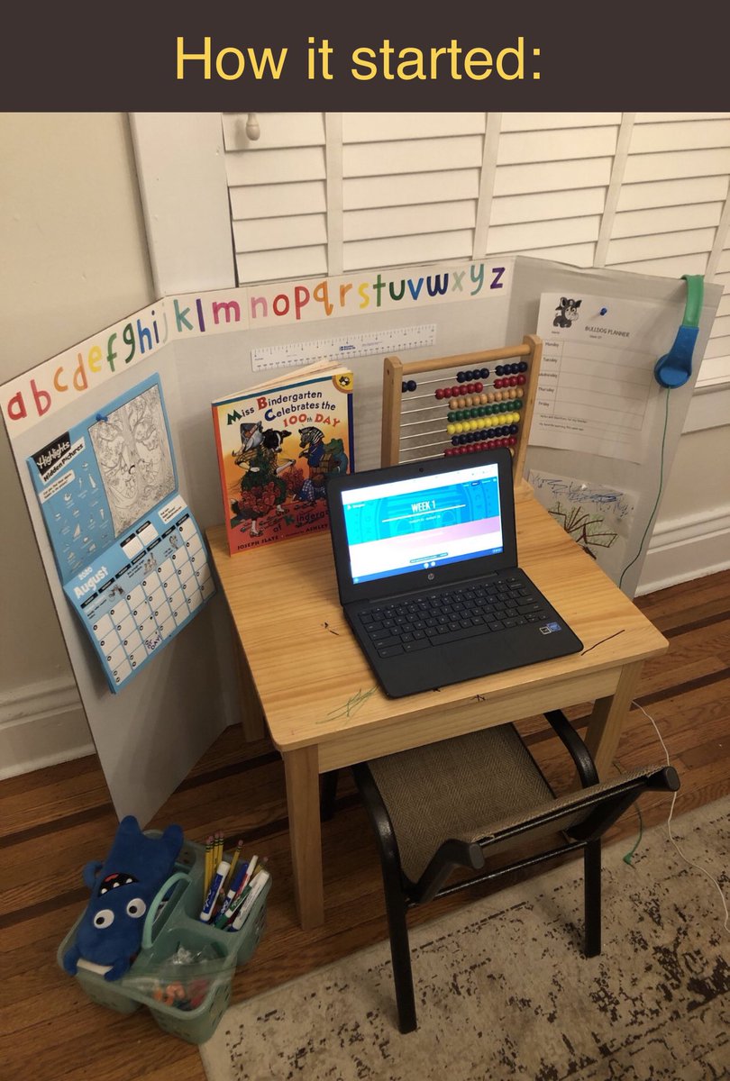SarahYost1's tweet image. We tried @BloomBulldogs but this #StudentWorkStation will be retired tomorrow 😂🤦🏼‍♀️🤷🏼‍♀️. #HomeSchoolReality #QuaratineLife #VirtualKindergarten #NTI4Eva