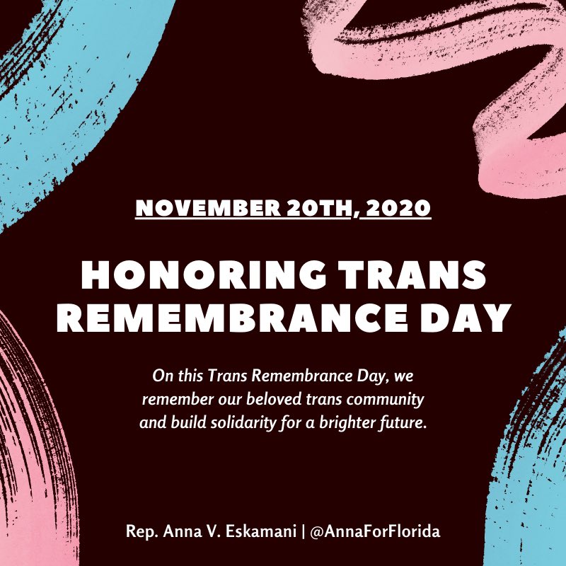 On this Transgender Day of Remembrance, we honor the memory of transgender or gender-nonconforming people killed this year and recommit to ending this epidemic. #TDOR