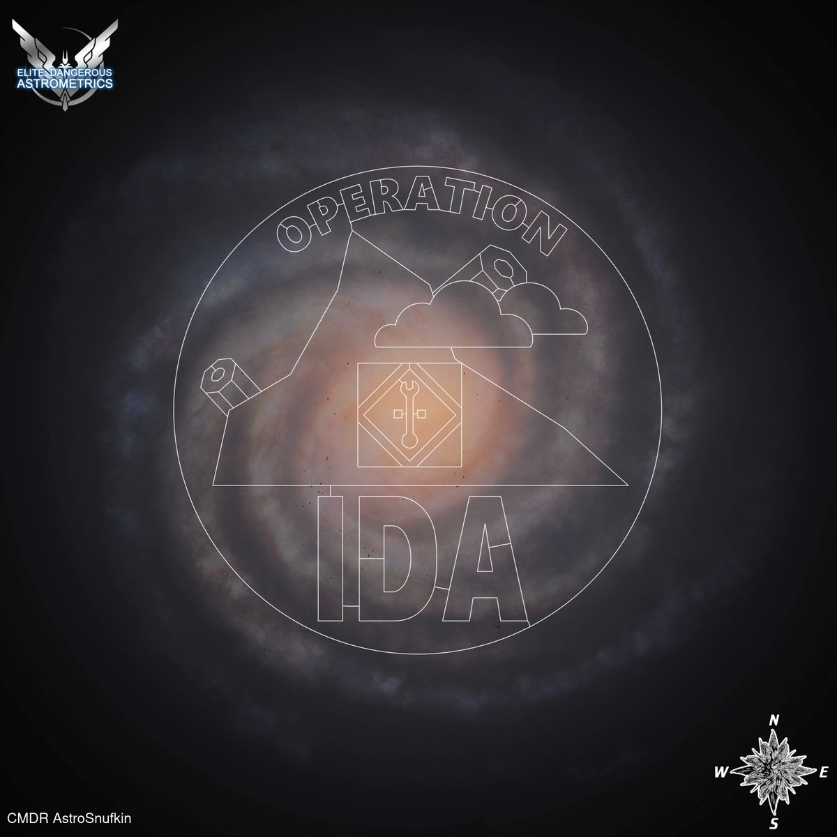 OperationIda's tweet photo. One of our coordinators CMDR AstroSnufkin completed an insane project recently. 31,081 jumps, totaling 924,576ly, all in a Sidewinder! He took it upon himself to draw our logo on the galaxy. Wow, simply wow! @EliteDangerous @frontierdev https://t.co/vKNMkZDsSt https://t.co/a4G2bjgGlK