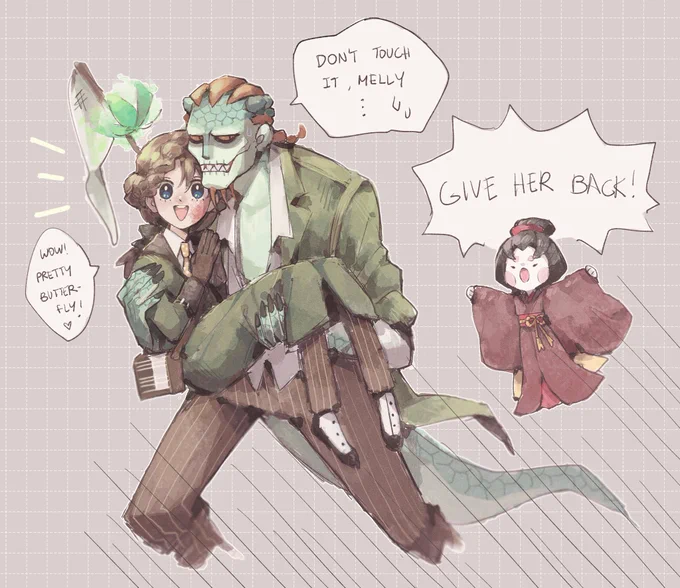 Luchino saving Melly from Geisha's buff- ? JUMP LUCHI JUMP!!! 
#IdentityV 