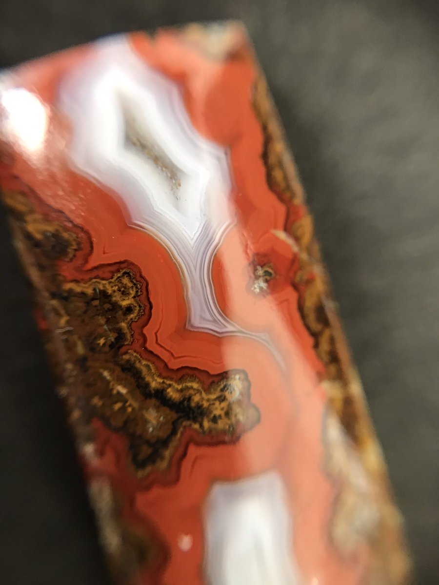 M_ko7777's tweet photo. 久しぶりに石を買いました。
真っ赤なモロッコ産のアゲート。
25×10mmの小さな石に、ぎゅっと詰まった不思議な世界。 https://t.co/uq3iVLCNpJ