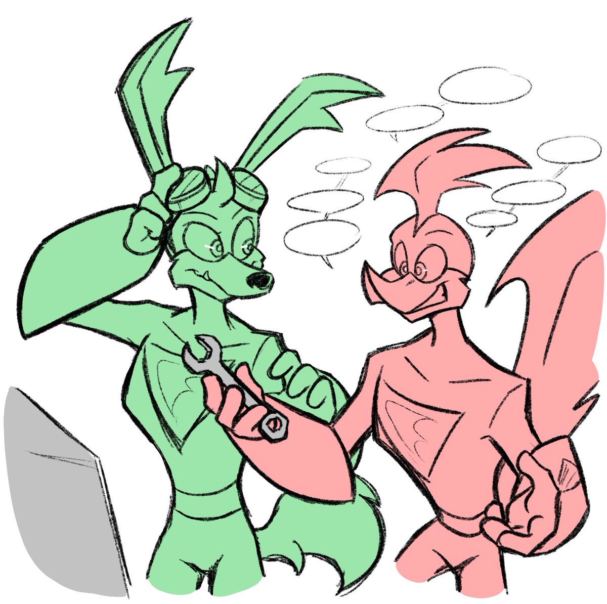 Shanzehpoo's tweet photo. Because of the Loonatics Unleashed cameo that Animaniacs did- Here’s stuff I did for that show from a while ago

I just think they’re neat https://t.co/hxFoVH8bBl