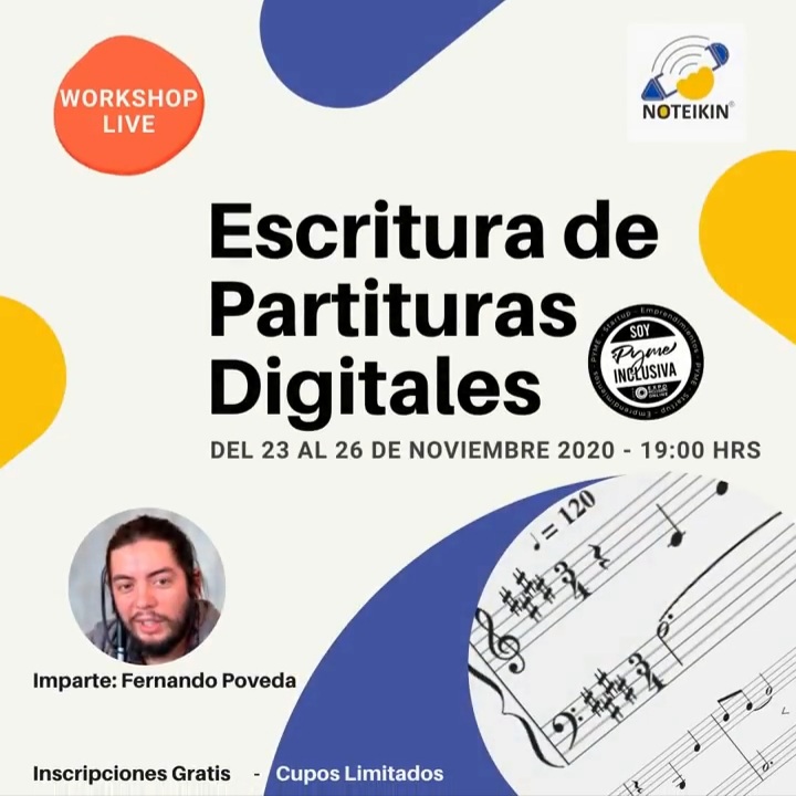 Noteikin's tweet image. Inscríbete en nuestros Workshop donde mostraremos nuestra tecnología y sus diversas aplicaciones. Reserva las fechas entre el 23 y 26 de noviembre. Cupos Limitados. @Noteikin tambien es parte de @ExpoInclusion
Links de inscripción en noteikin.cl