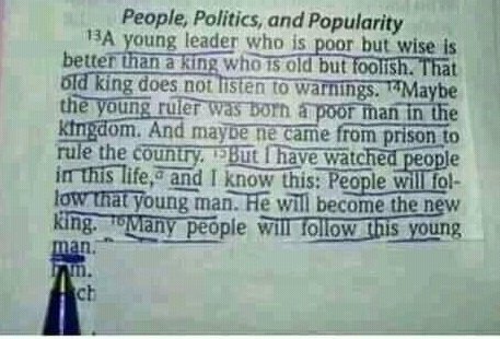 ACBM4's tweet photo. Also bible talks about a young man https://t.co/1QiDbGOM6U