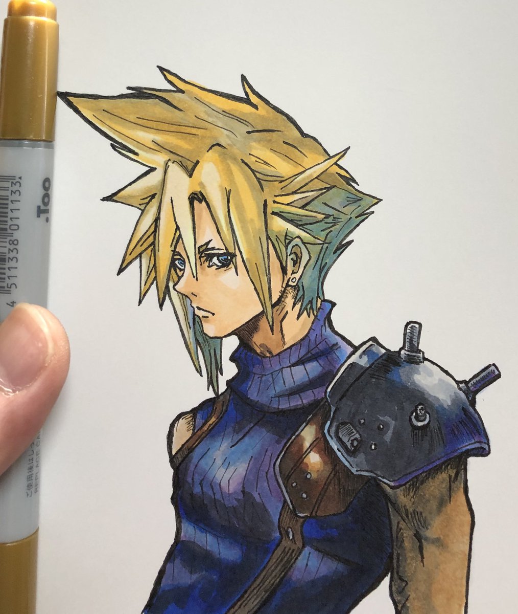 田村一弘 前に描いたやつ イラスト Copic コピック 過去絵 ファイナルファンタジー Finalfantasy クラウド クラウドストライフ Cloudstrife Ff T Co Gle3eju0kt Twitter