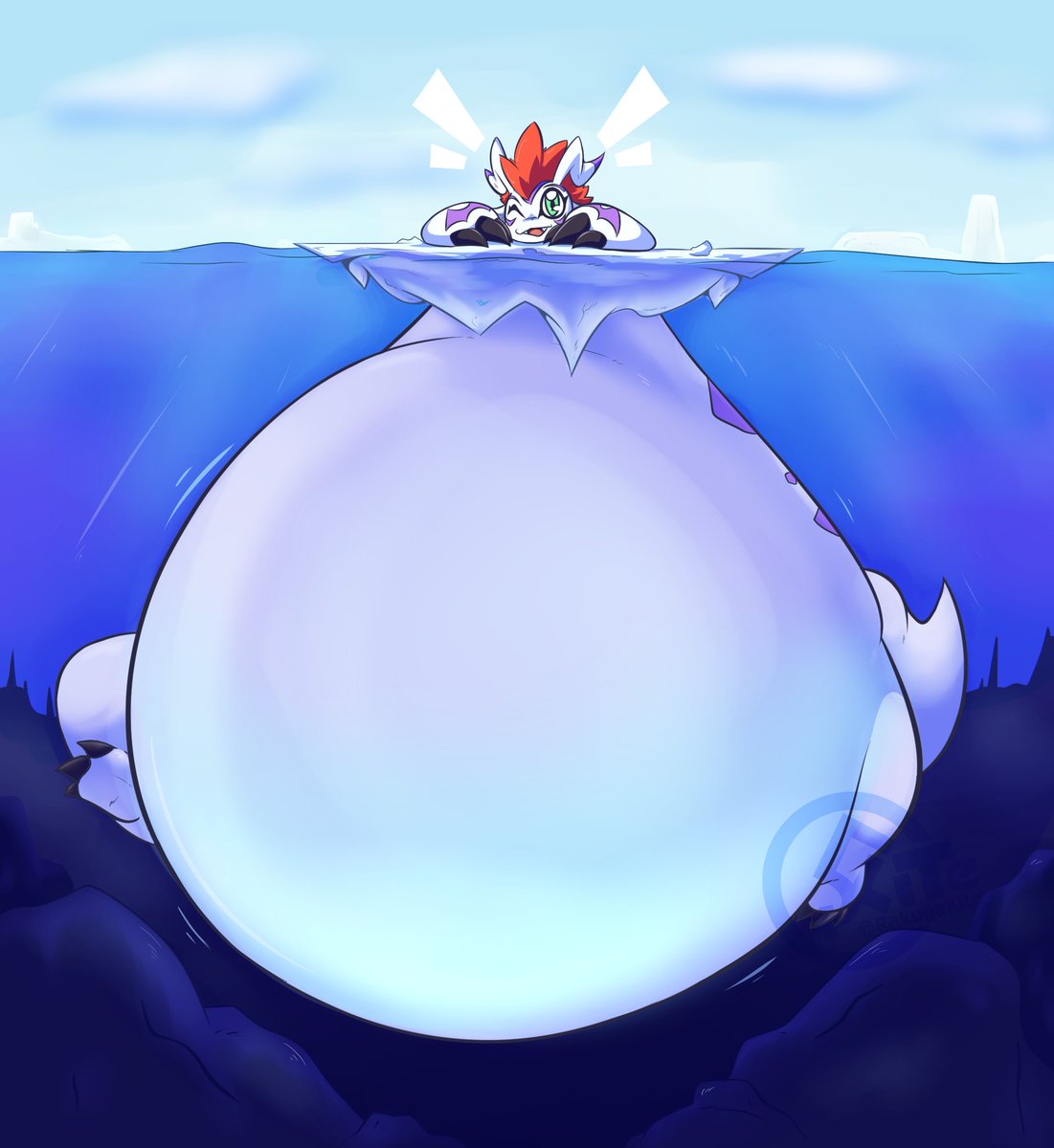 RakugaKite's tweet photo. Icebergs are often so much bigger than they appear, same logic applies! https://t.co/1ELo0OUSjP