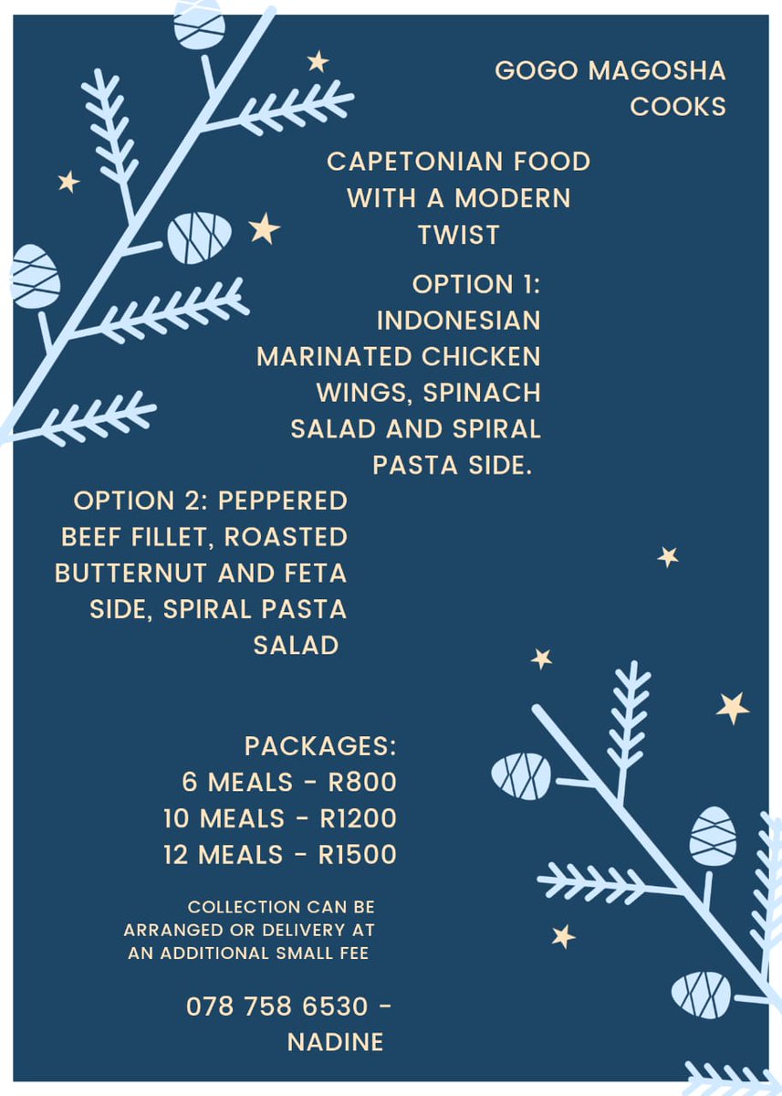  @GogoMagosha's homemade meals is a must have. Chef's kisses all around 