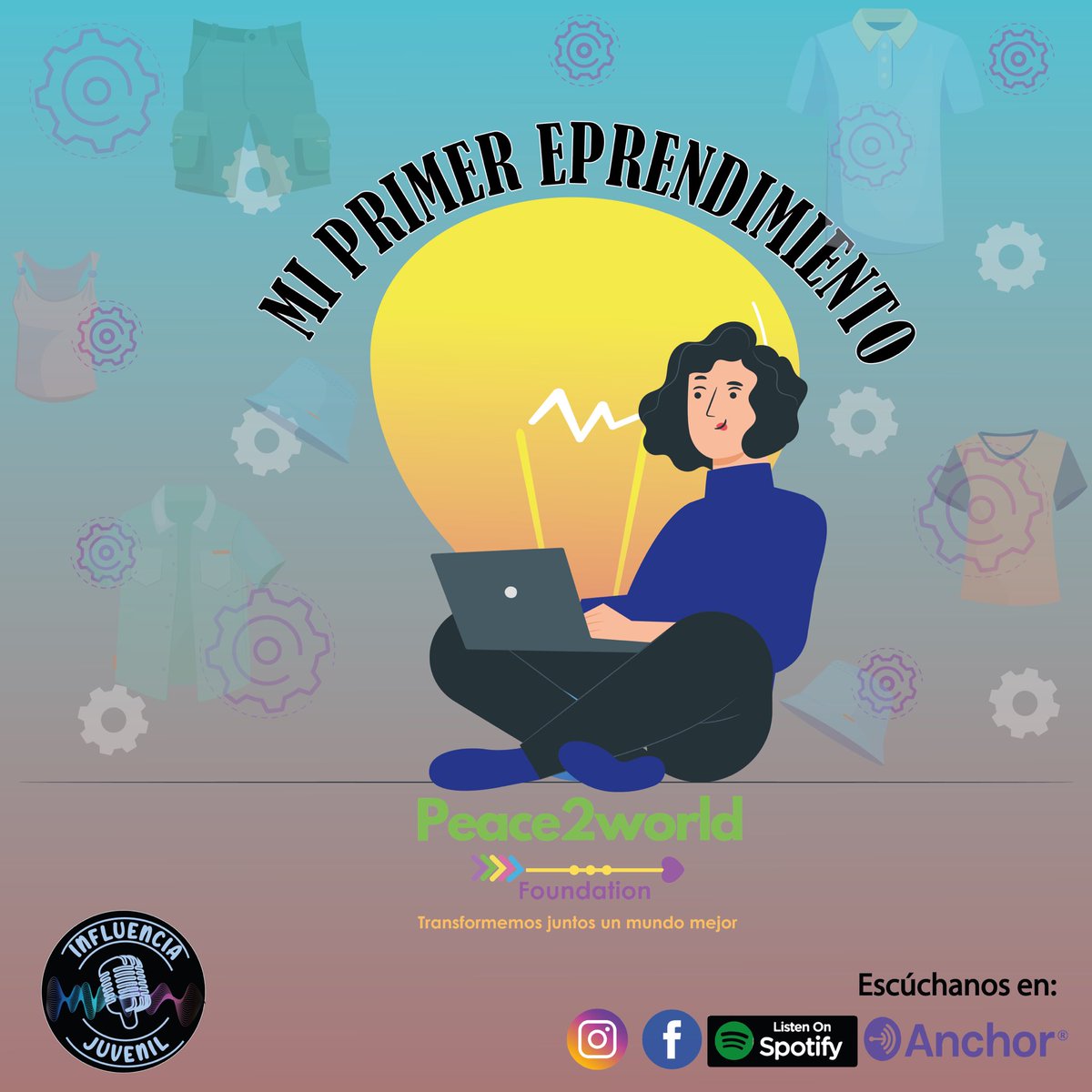 Peace2world_org's tweet photo. ¿Tienes ideas para un nuevo #emprendimiento?🤔
Gracias a #Peace2WorldFoundation🤩💫 te invitamos a nuestro podcast #InfluenciaJuvenil, queremos motivarte a emprender de la mejor forma🤔
Escúchanos:👇

En ANCHOR📲:
https://t.co/l2YTU846kS

En SPOTIFY📲 :
https://t.co/ZWul78QHfm https://t.co/NhFe2HKULC