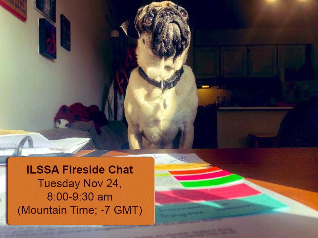 ISLS_ILSSA's tweet photo. Please join us in a fireside chat on navigating the challenges presented by these unprecedented times. Our student panelists will provide insights into overcoming these challenges, and you will have opportunities to connect with other students in the field. #ILSSA #petsofISLS https://t.co/n7kfvQqNFH