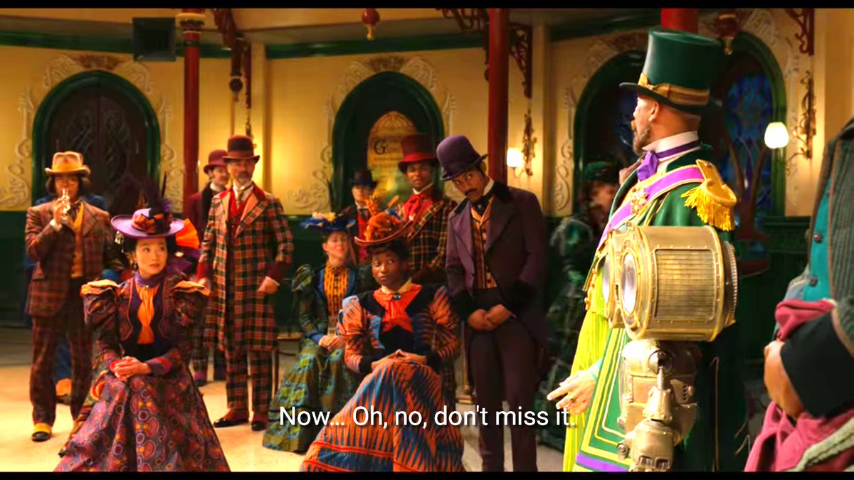 BelroseNathalie's tweet photo. On en parle de l'extravagant chatoiement des tissus, surtout du wax, dans #JingleJangle de @netflix ? 😍😍
Congrats to the costume designer! 🎩
#bestcostumedesignerinaChristmasmovie #AfricanCloth #BLM https://t.co/dNkhRoToGe
