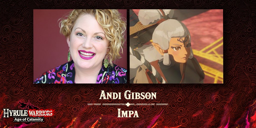 Steer yourself!  @andi_gibson1 returns as the voice of Impa!We remember her as a wise and friendly elder in Breath of the Wild, but now we get to see her killing it on the battlefield in Hyrule Warriors: Age of Calamity!