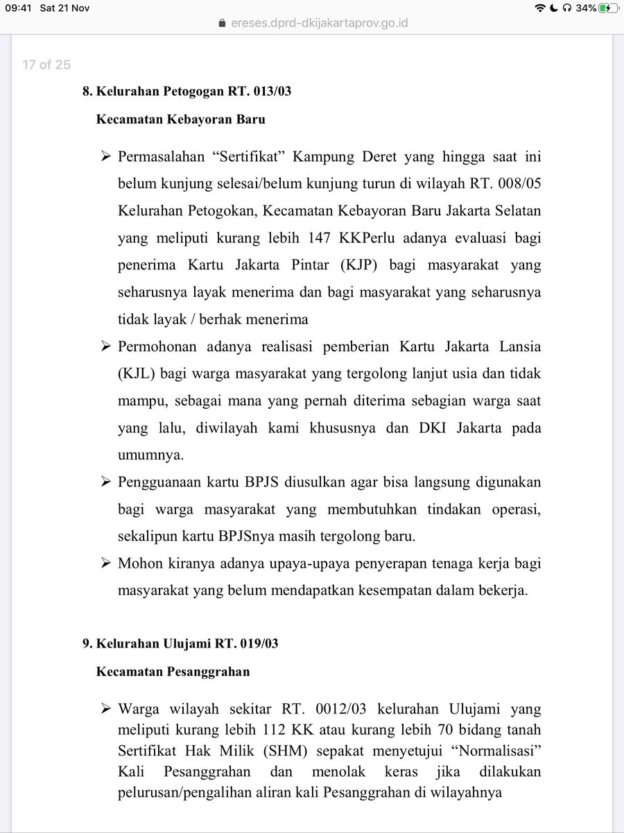 elisa_jkt's tweet photo. Hiburan Sabtu ini saat terdampar di RS adalah buka2 website E-Reses DPRD DKI. 
Coba, warga DKI pernah awasi kinerja wakil rakyat kalian gak? Atau ngangguk2 aja pas mereka show?
Kadang dpt update hal2 lapangan tak terduga juga.

Tebak ini E-reses anggota DPRD siapa? https://t.co/GbXWDDznAO