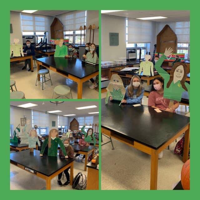 LCCrusaders's tweet photo. Today was last day of in-person @LCCrusaders classes before Montco moves to all-virtual instruction for 2 weeks, In support of their classroom goals Mrs U’Selis Honors Physics freshmen made sure to fill their seats with their smiling faces @AOPS_Schools @NCEATALK @CathSchoolNews https://t.co/jyelEGuflr