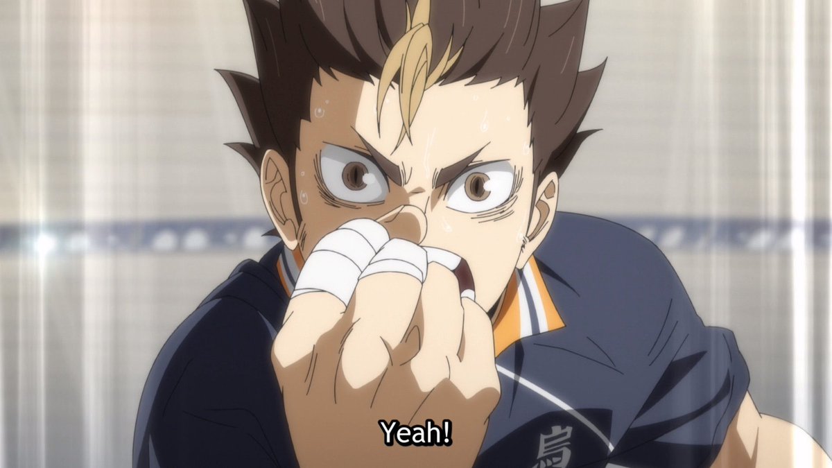 And so Noya takes this moment to acknowledge Kinoshita’s contributions. It’s a team effort. Everyone, no matter the size of their role, contribute to Karasuno’s journey. And in this moment, thanks to Noya, perhaps for the first time ever, Kinoshita feels like he’s made an impact.
