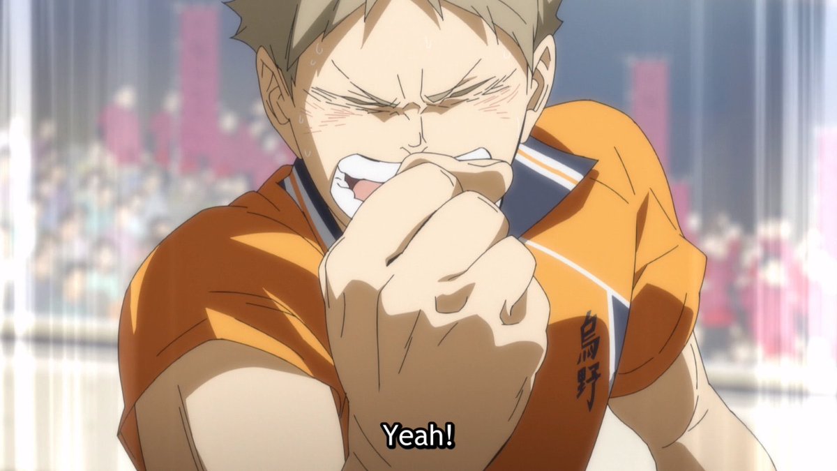 And so Noya takes this moment to acknowledge Kinoshita’s contributions. It’s a team effort. Everyone, no matter the size of their role, contribute to Karasuno’s journey. And in this moment, thanks to Noya, perhaps for the first time ever, Kinoshita feels like he’s made an impact.