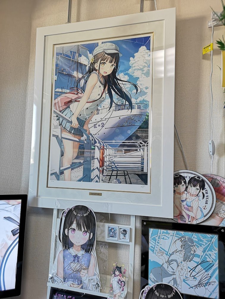 カントク先生の看板娘、なぎさちゃんの版画『凪の油断』お迎えしました