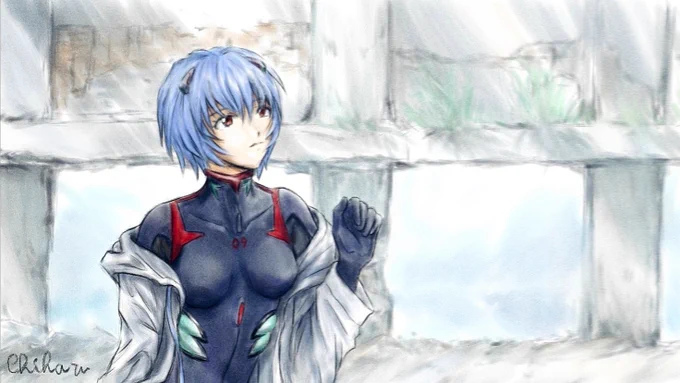 アヤナミレイ(仮称)さん描きました✍?
#エヴァンゲリオン #綾波レイ 

I drew Black Rei✍?
#EVANGELION 