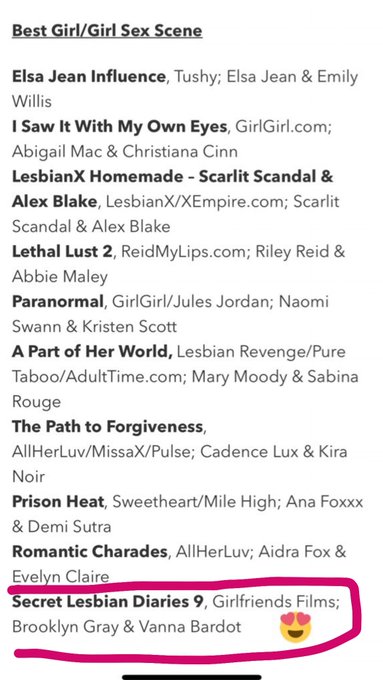 Thank you @AVNMediaNetwork @avnawards for nominating me for Best Supporting Actress, Best Girl/Girl,<a class="tags" href="/tag/avnmedianetwork">@avnmedianetwork</a><a class="tags" target="_blank" title="On Twitter" href="/?out=eyJ0eXAiOiJKV1QiLCJhbGciOiJIUzUxMiJ9.eyJpYXQiOjE3MjAxNzA3MDcsImlzcyI6InR3cG9ybnN0YXJzLmNvbSIsIm5iZiI6MTcyMDE3MDcwNywiZXhwIjoxNzUxNzA2NzA3LCJyZWRpcmVjdF91cmwiOiJodHRwczovL3R3aXR0ZXIuY29tL2F2bmF3YXJkcyJ9.8OsUh9ZWqKRiuHpuDDJAwIK3tvQernW5A6K2_a0Si5G9wl0-DnRaqlcAM1iScGfYkHd3W4XqH1tsldds2ctNtQ">@avnawards</a>