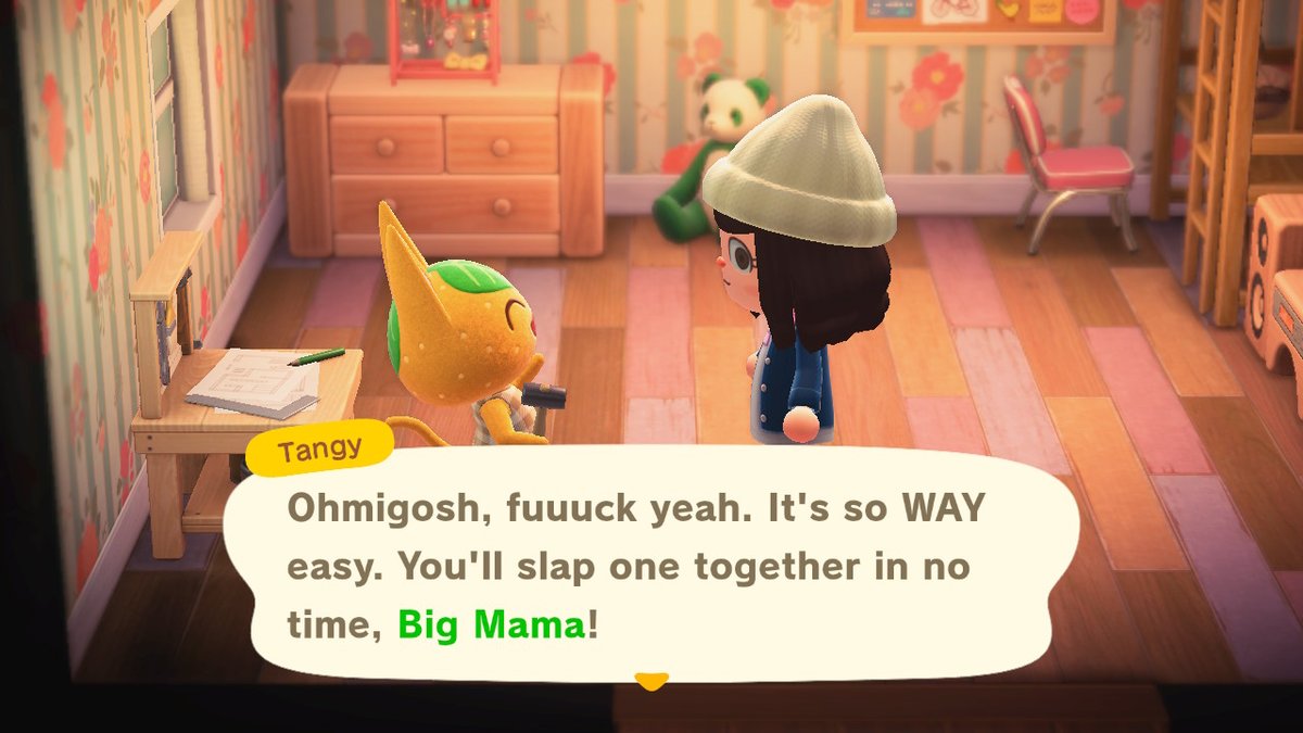 DaniACbb's tweet photo. I love the way Tangy speak to me <3 LOL #AnimalCrossing #ACNH #NintendoSwitch https://t.co/n1Fn4F7TNv
